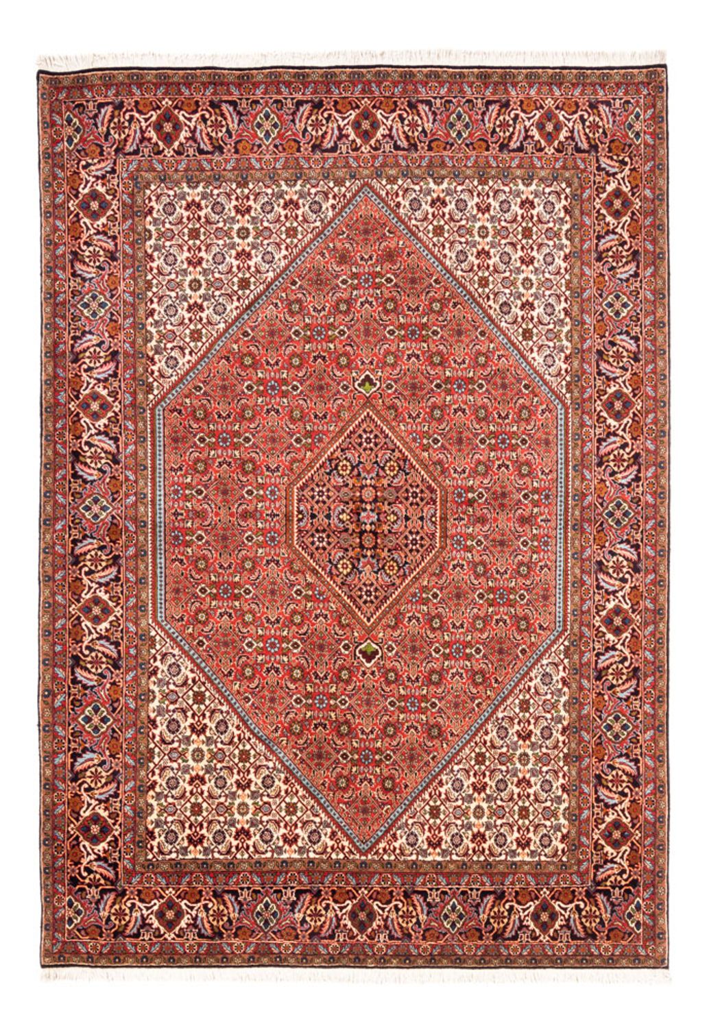 Persisk tæppe - Bijar - 253 x 168 cm - rød