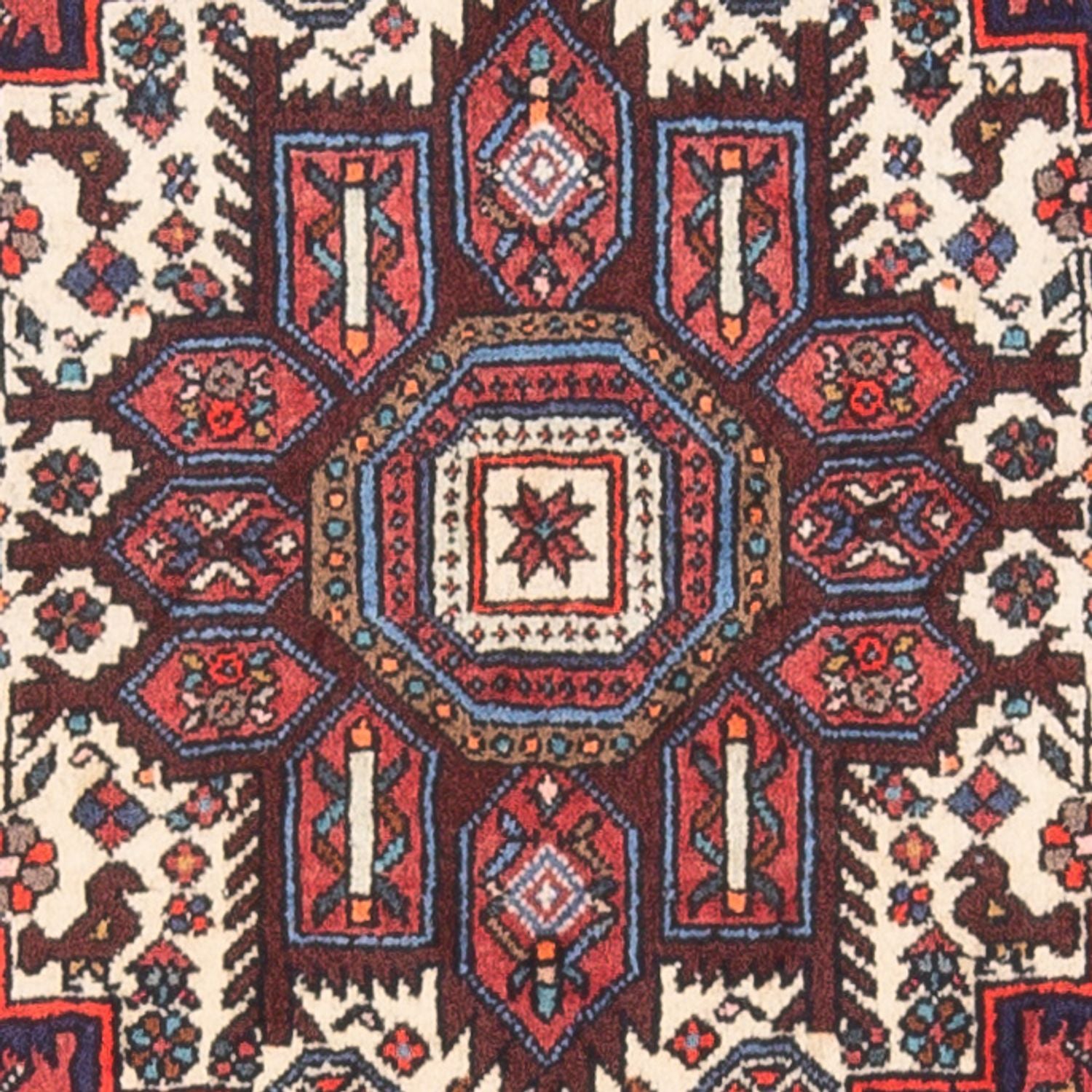 Persisk tæppe - Nomadisk - 122 x 78 cm - creme