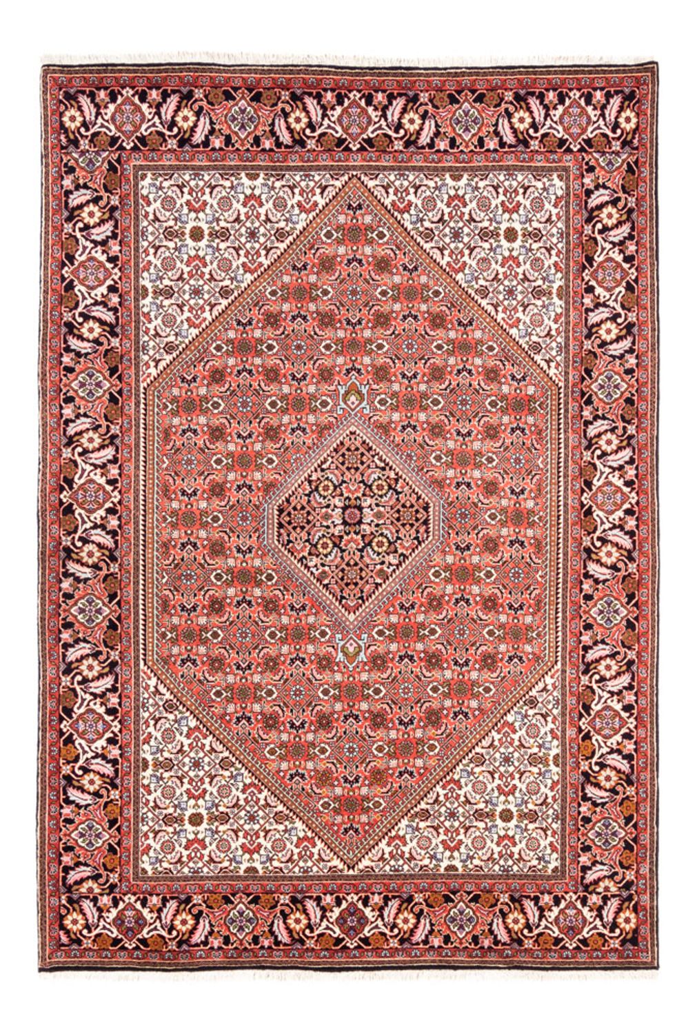 Persisk tæppe - Bijar - 235 x 168 cm - rød