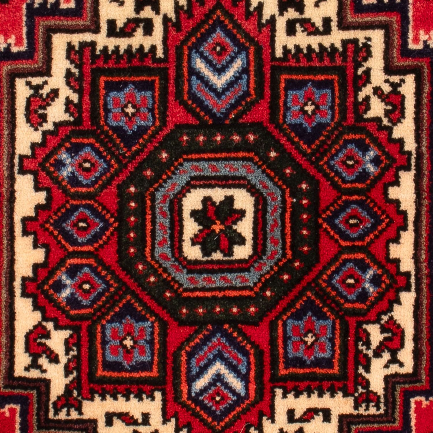 Persisk tæppe - Nomadisk - 72 x 48 cm - rød