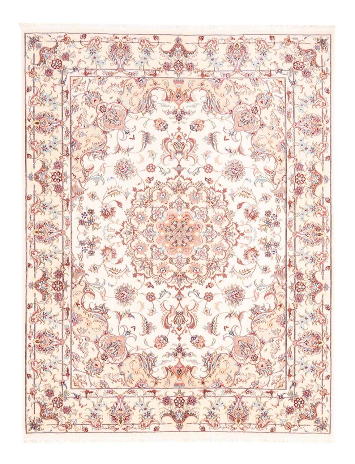 Persisk tæppe - Tabriz - 196 x 151 cm - creme