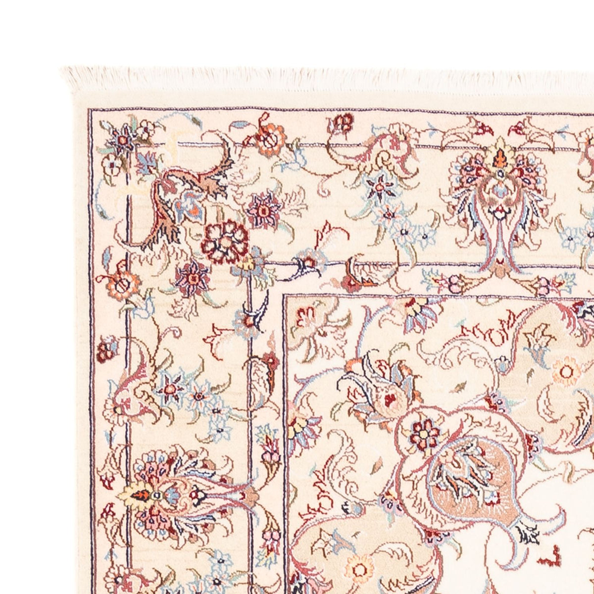 Persisk tæppe - Tabriz - 196 x 151 cm - creme