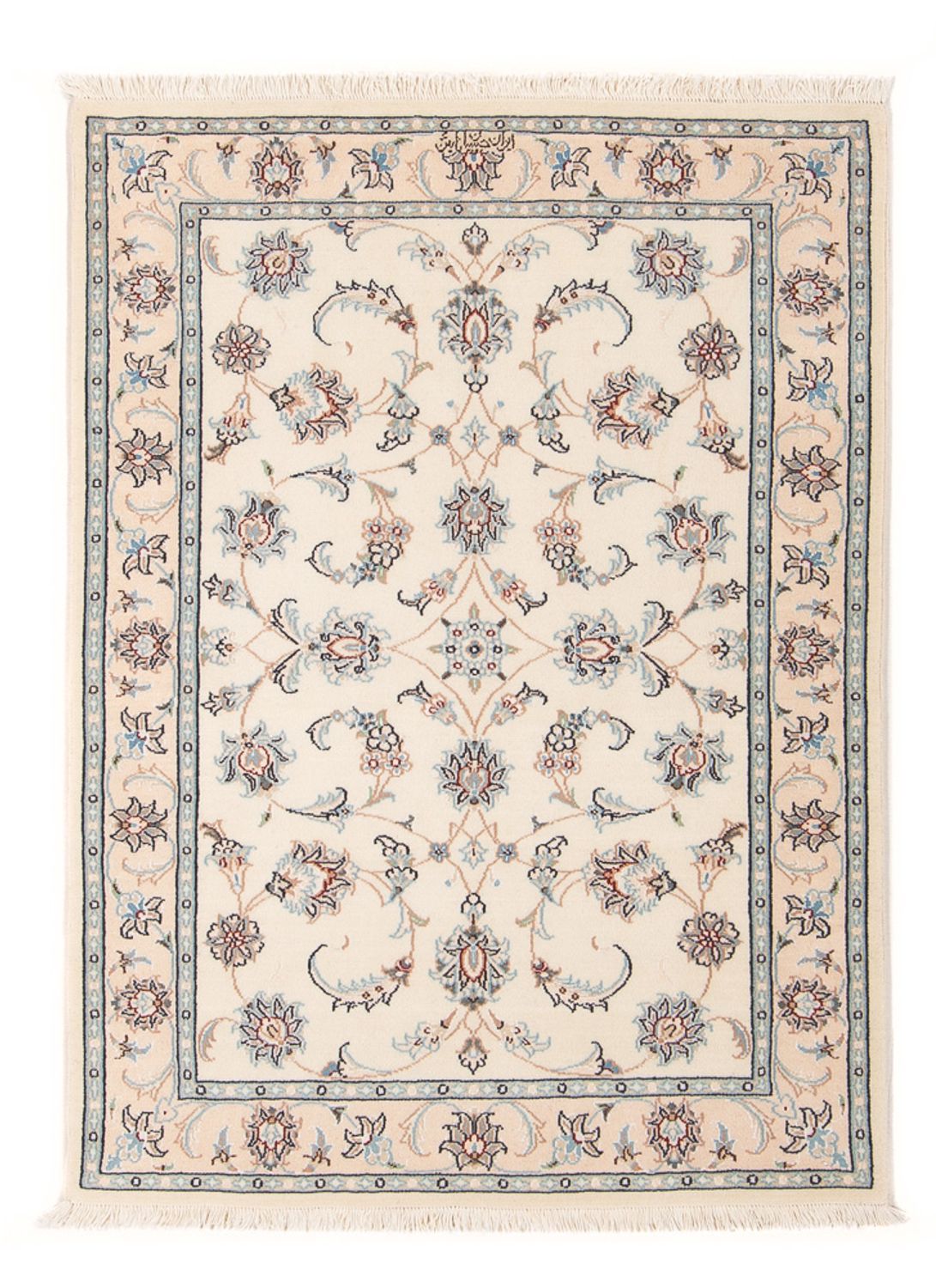 Persisk tæppe - Nain - Premium - 118 x 80 cm - creme