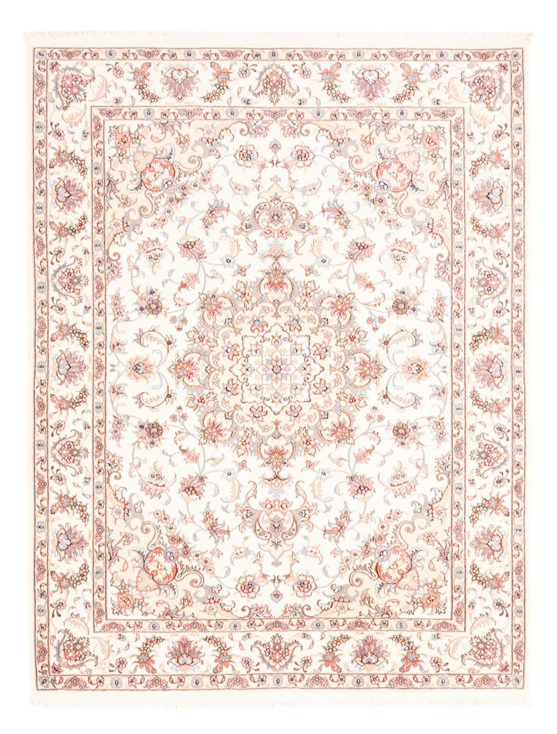 Persisk tæppe - Tabriz - 196 x 153 cm - creme