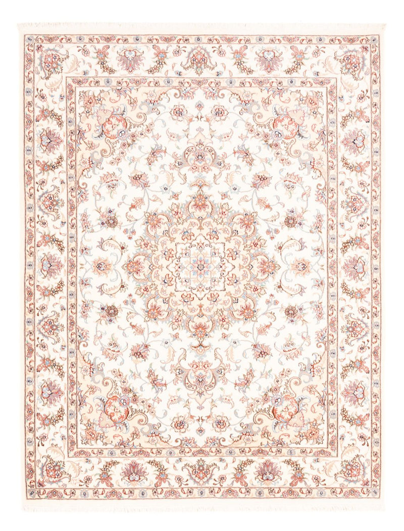 Persisk tæppe - Tabriz - 196 x 153 cm - creme