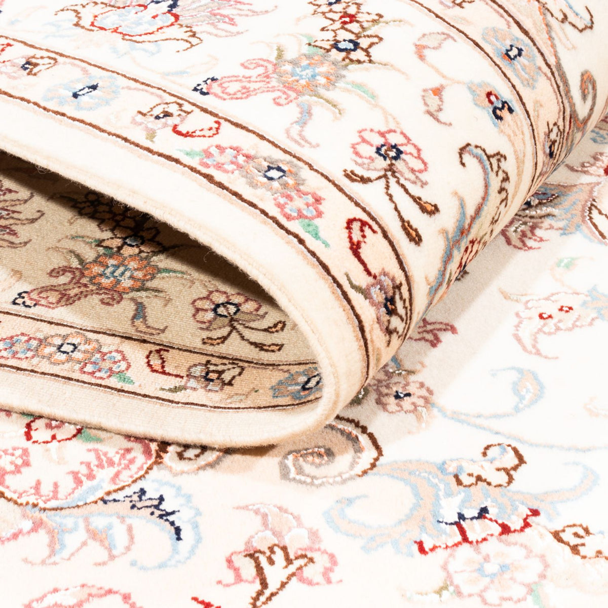 Persisk tæppe - Tabriz - 196 x 153 cm - creme