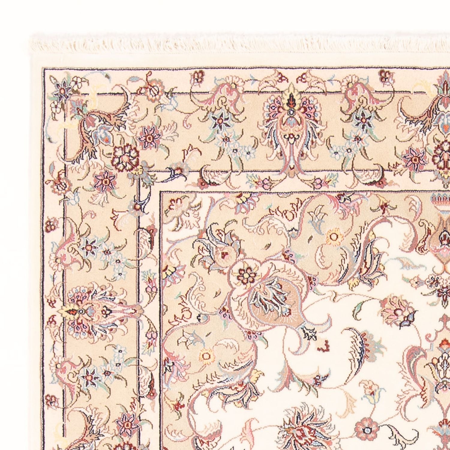 Persisk tæppe - Tabriz - Royal - 196 x 150 cm - creme
