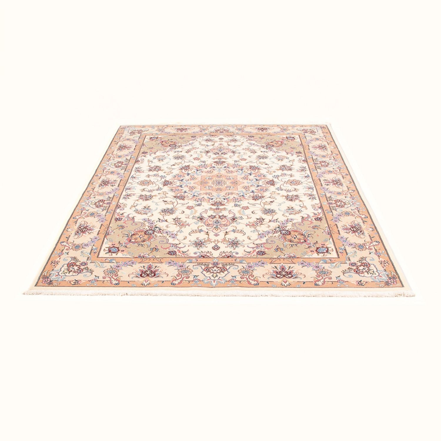 Persisk tæppe - Tabriz - Royal - 195 x 147 cm - creme