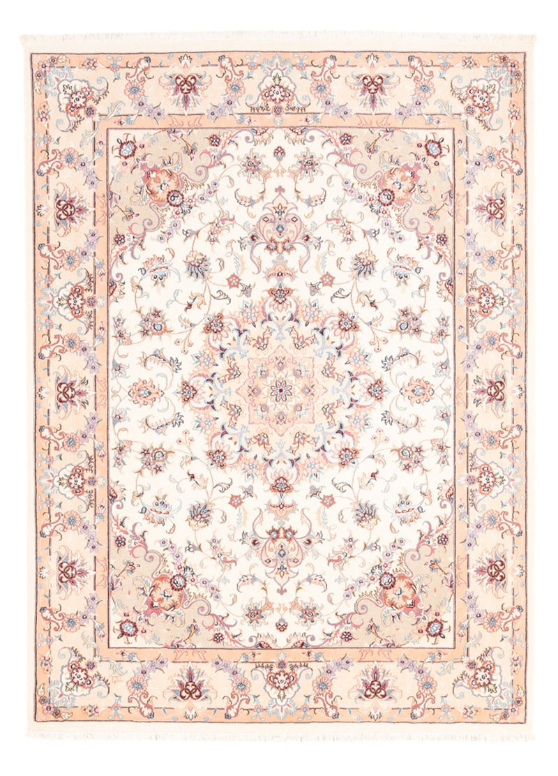 Persisk tæppe - Tabriz - 202 x 150 cm - creme