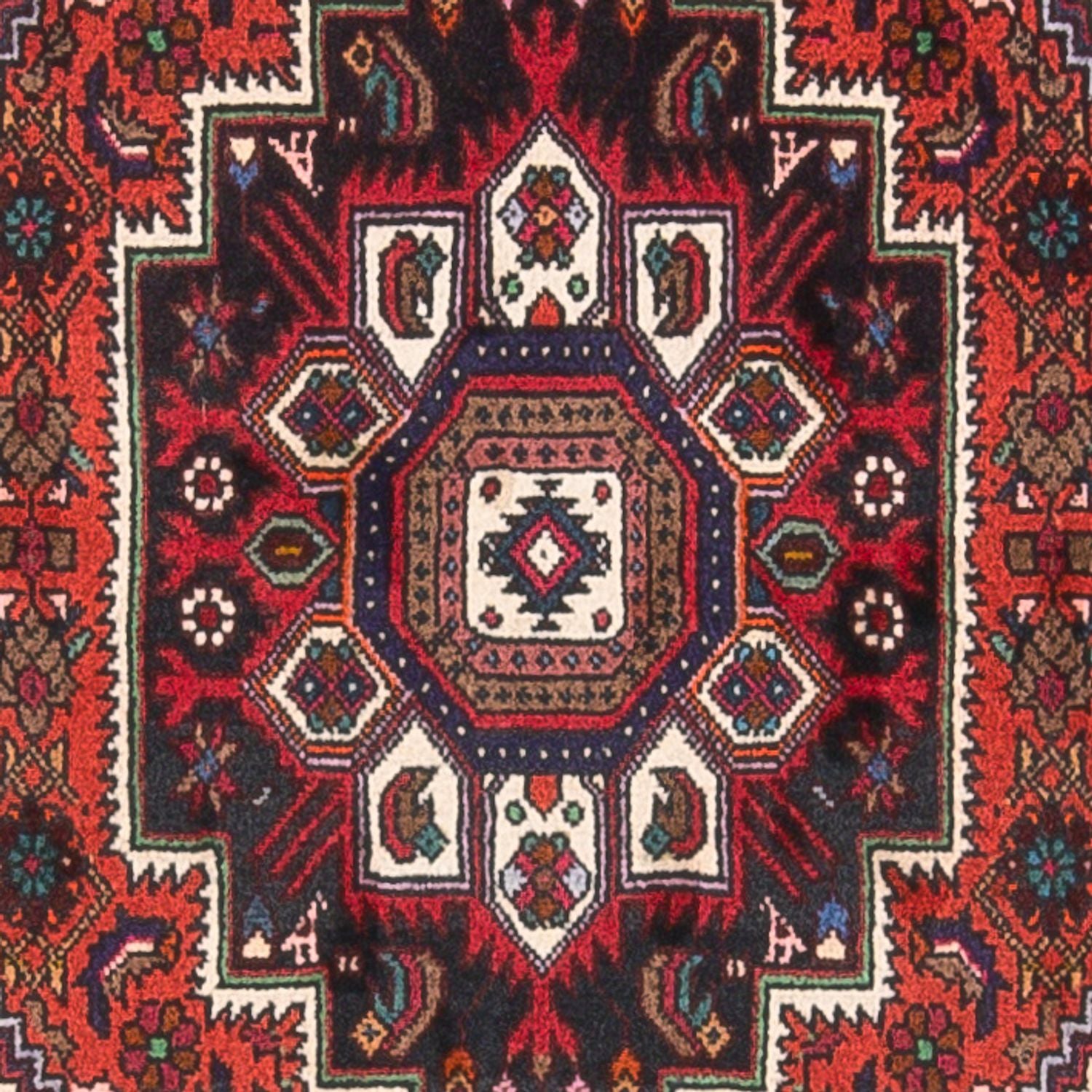 Persisk tæppe - Nomadisk - 127 x 83 cm - rød