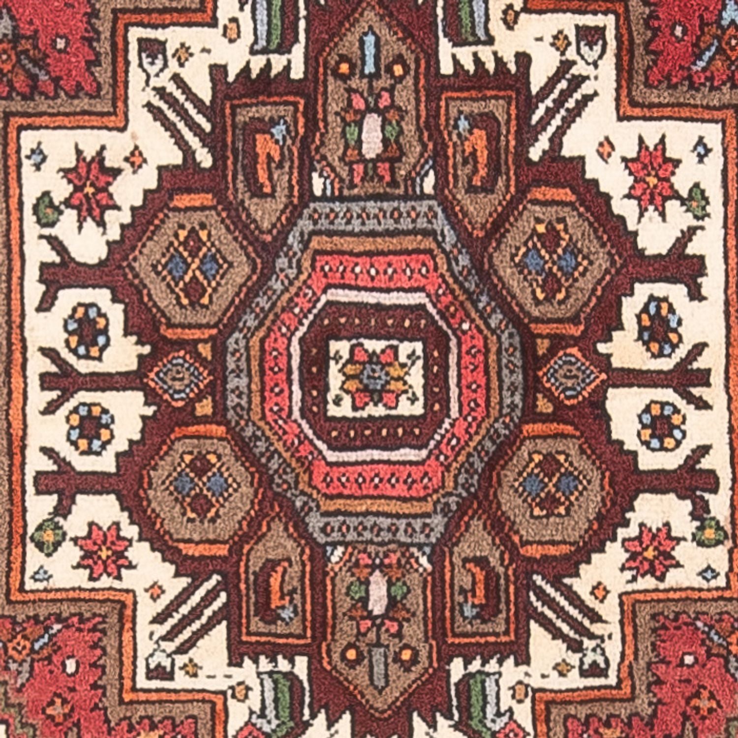 Persisk tæppe - Nomadisk - 123 x 80 cm - creme