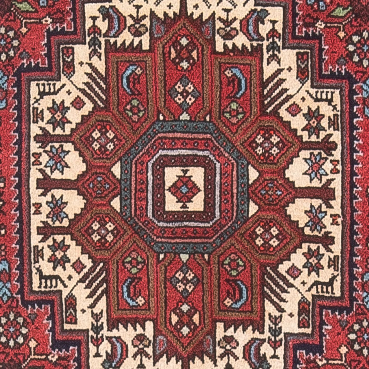 Persisk tæppe - Nomadisk - 119 x 80 cm - creme
