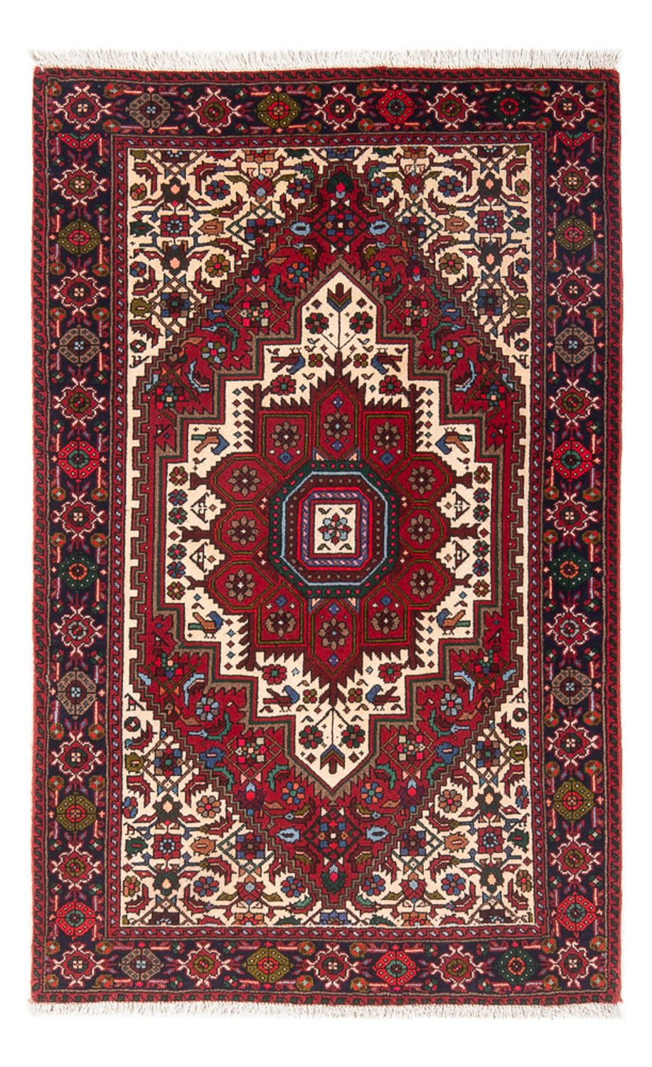Persisk tæppe - Nomadisk - 122 x 78 cm - creme