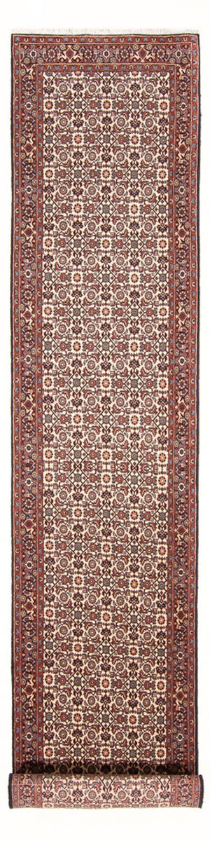 Løber Persisk tæppe - Bijar - 397 x 85 cm - creme