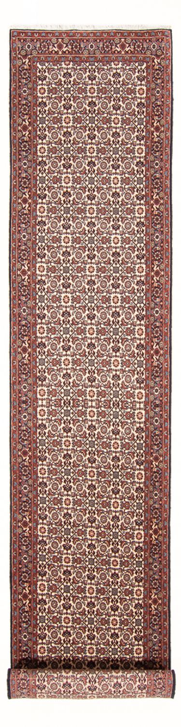 Løber Persisk tæppe - Bijar - 397 x 85 cm - creme