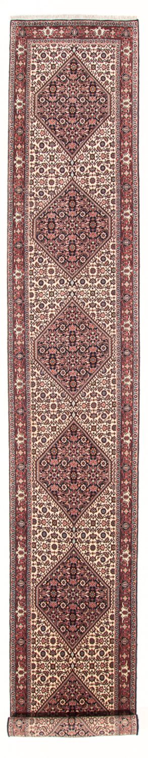 Løber Persisk tæppe - Bijar - 410 x 67 cm - creme