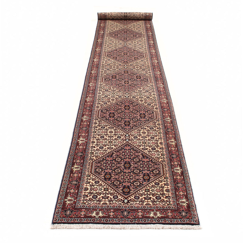 Løber Persisk tæppe - Bijar - 410 x 67 cm - creme