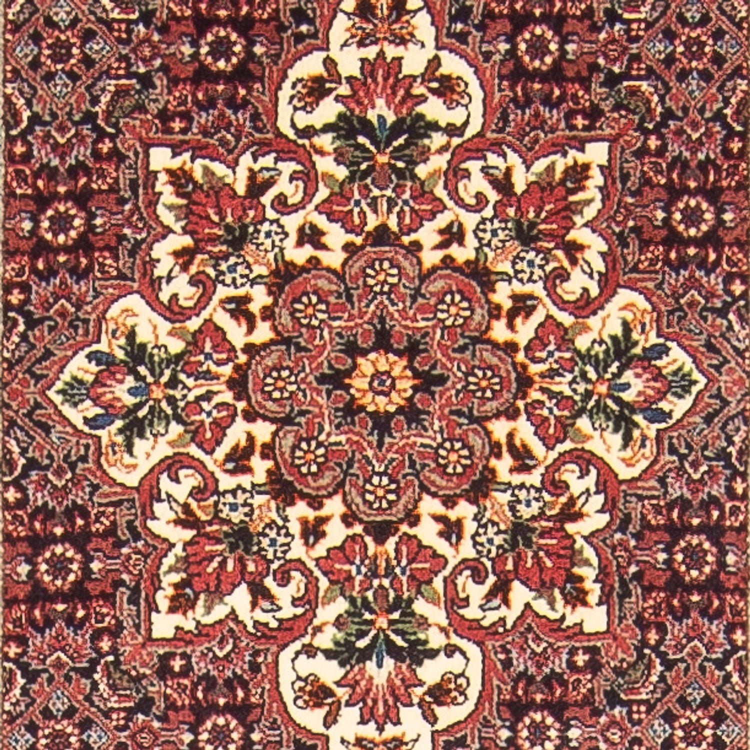 Løber Persisk tæppe - Bijar - Royal - 357 x 70 cm - mørkeblå