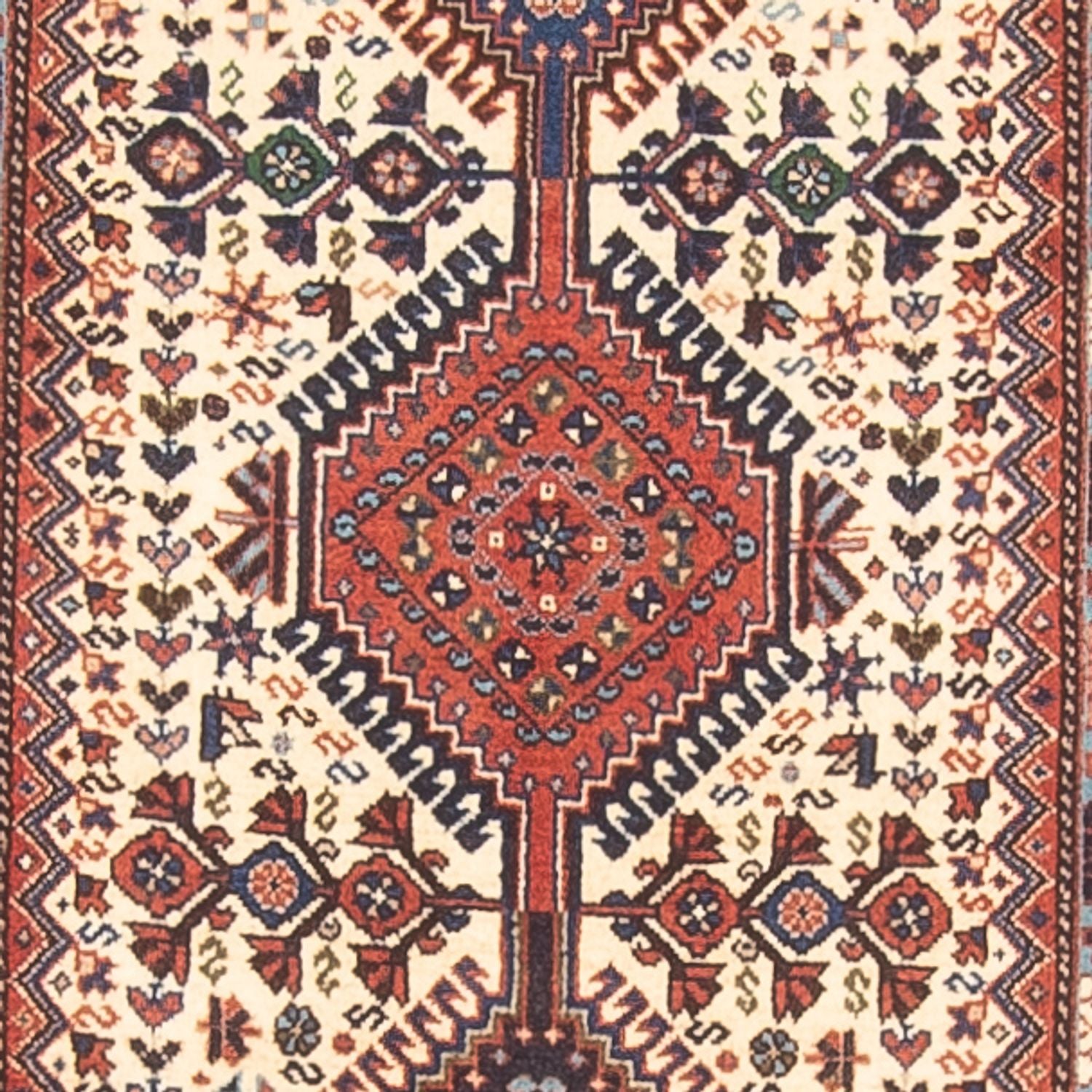 Løber Persisk tæppe - Nomadisk - 398 x 82 cm - creme
