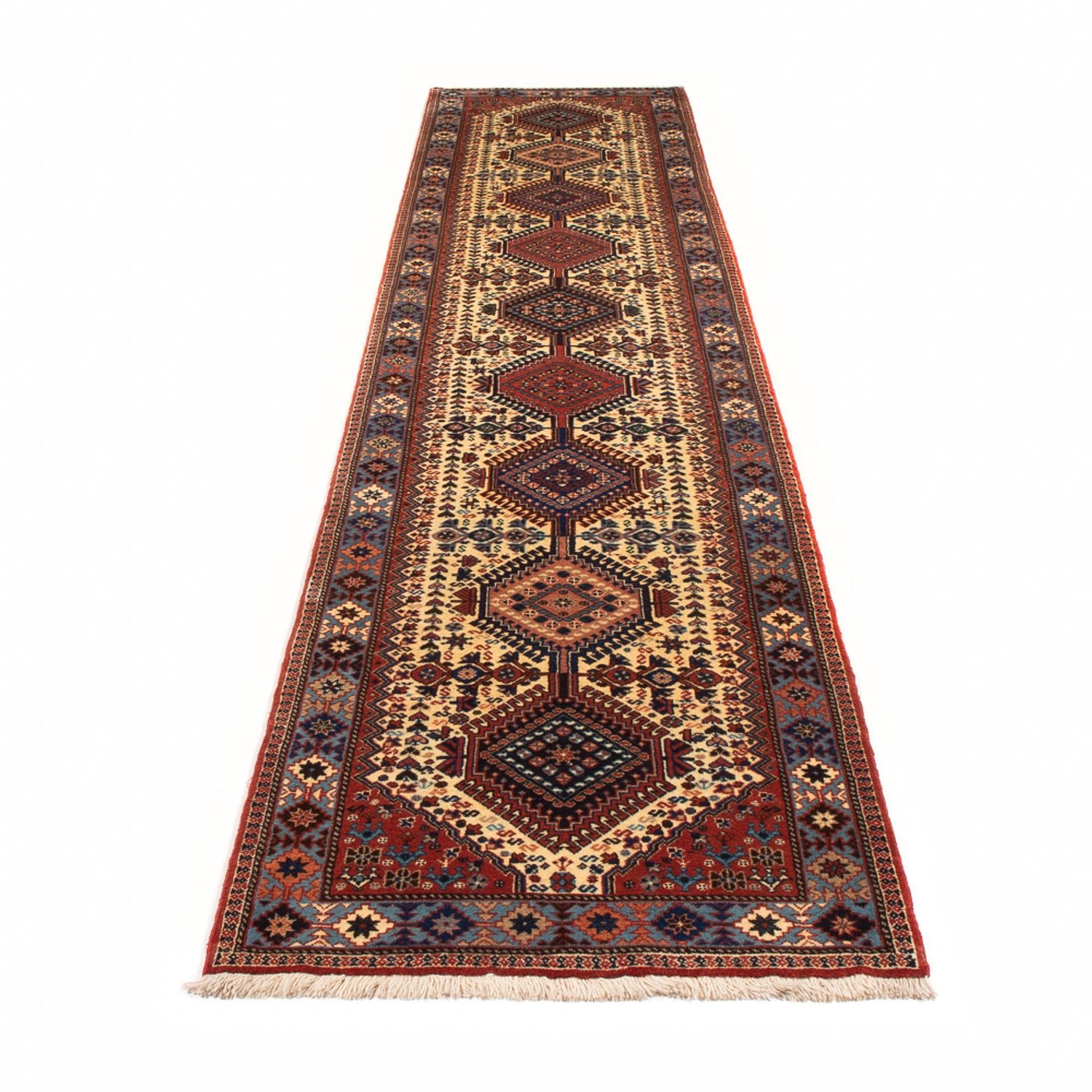 Løber Persisk tæppe - Nomadisk - 398 x 82 cm - creme