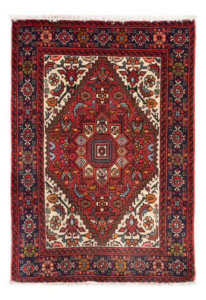 Persisk tæppe - Nomadisk - 73 x 51 cm - creme