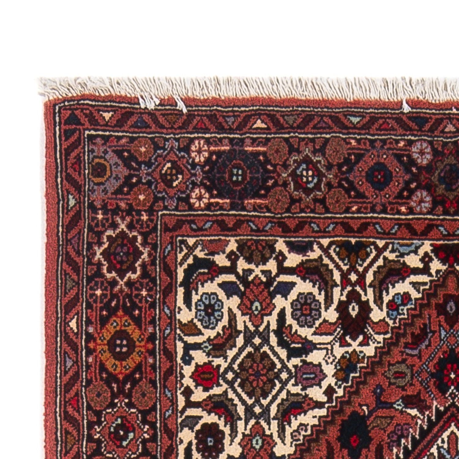 Persisk tæppe - Nomadisk - 126 x 84 cm - mørkerød
