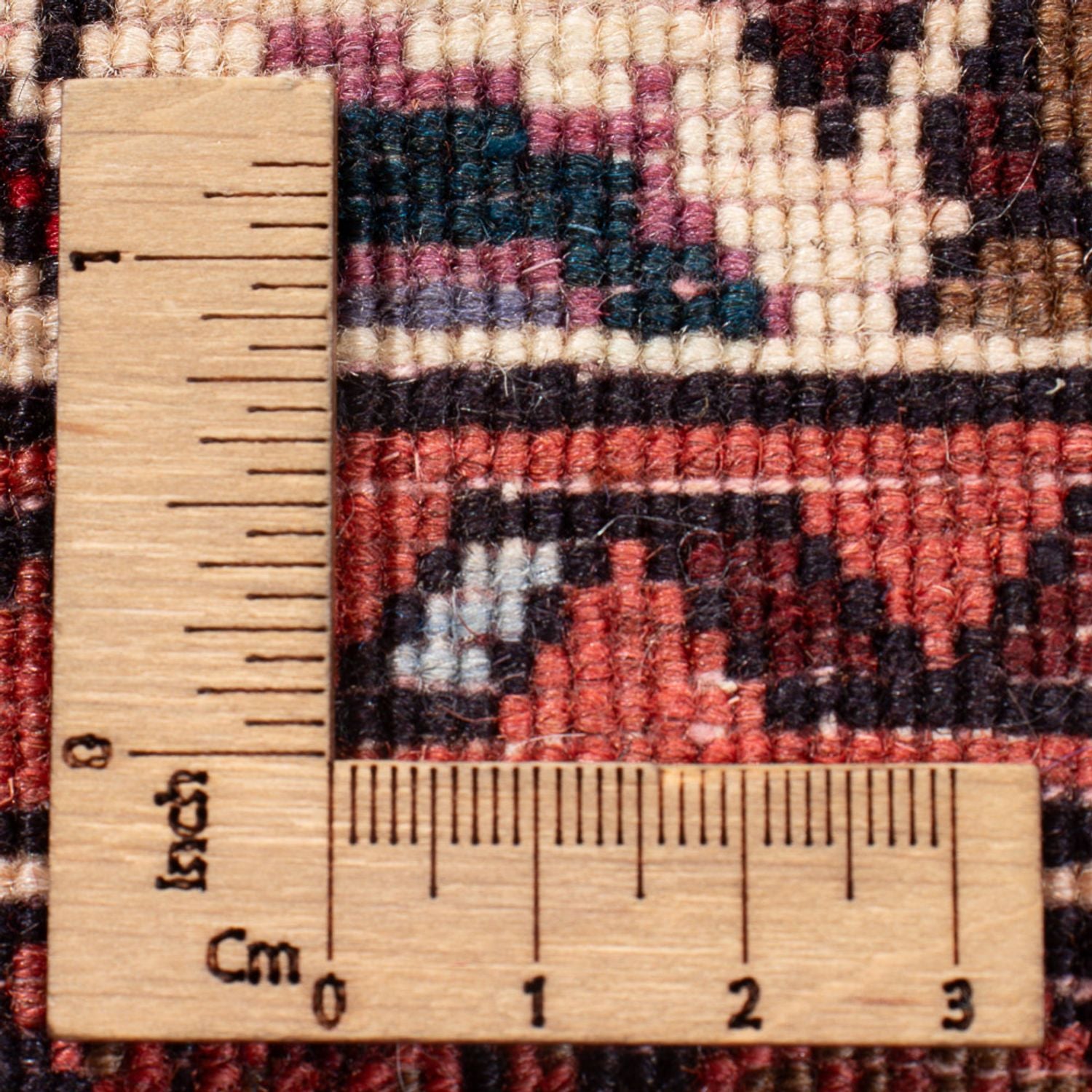 Persisk tæppe - Nomadisk - 126 x 84 cm - mørkerød