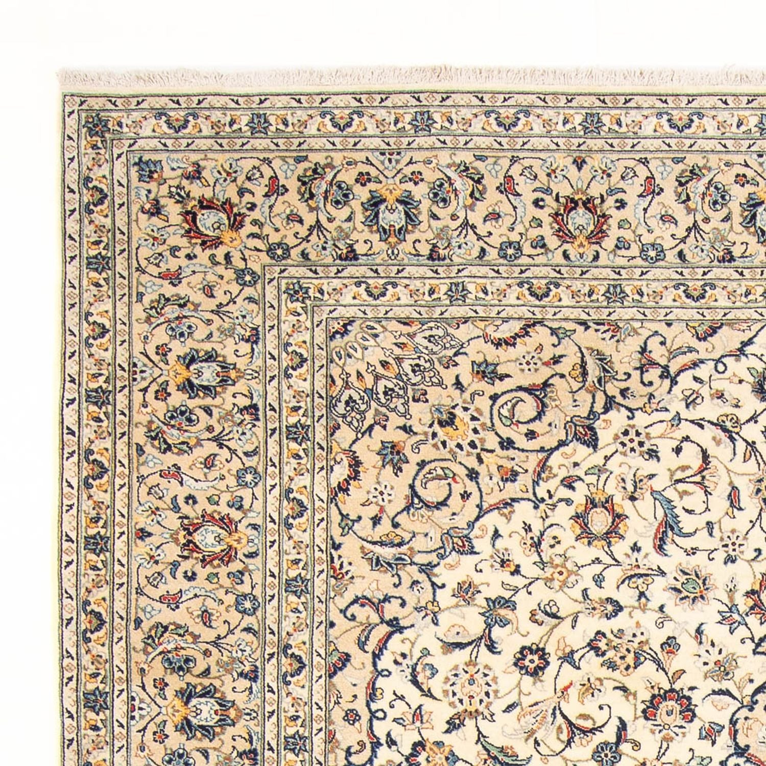 Persisk tæppe - Keshan - 299 x 212 cm - creme