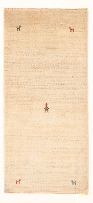 Gabbeh-tæppe - Persisk - 171 x 82 cm - creme
