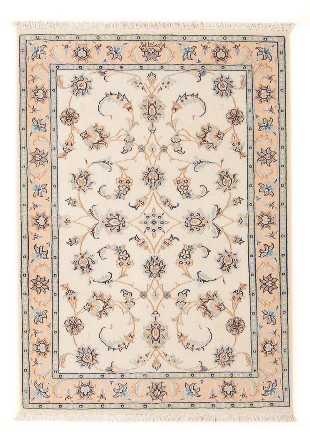 Persisk tæppe - Nain - Premium - 118 x 80 cm - creme