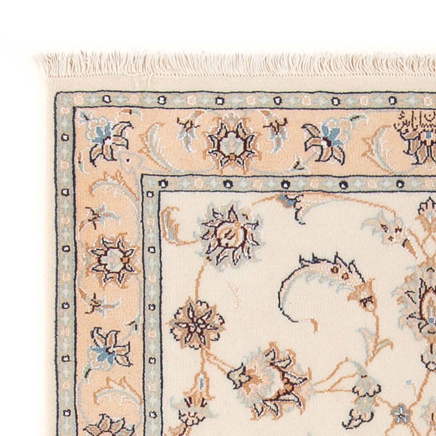Persisk tæppe - Nain - Premium - 118 x 80 cm - creme
