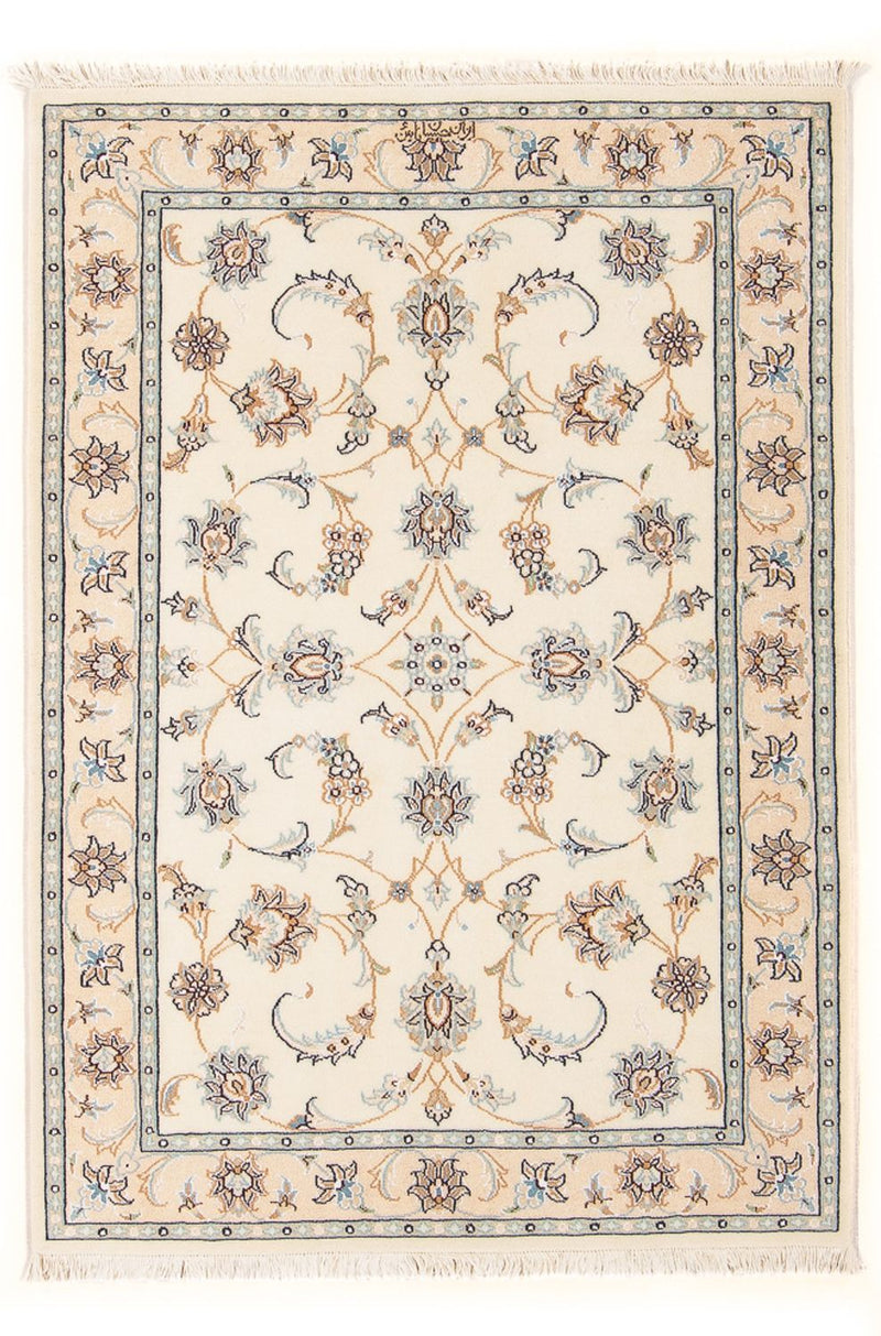 Persisk tæppe - Nain - Premium - 122 x 82 cm - creme