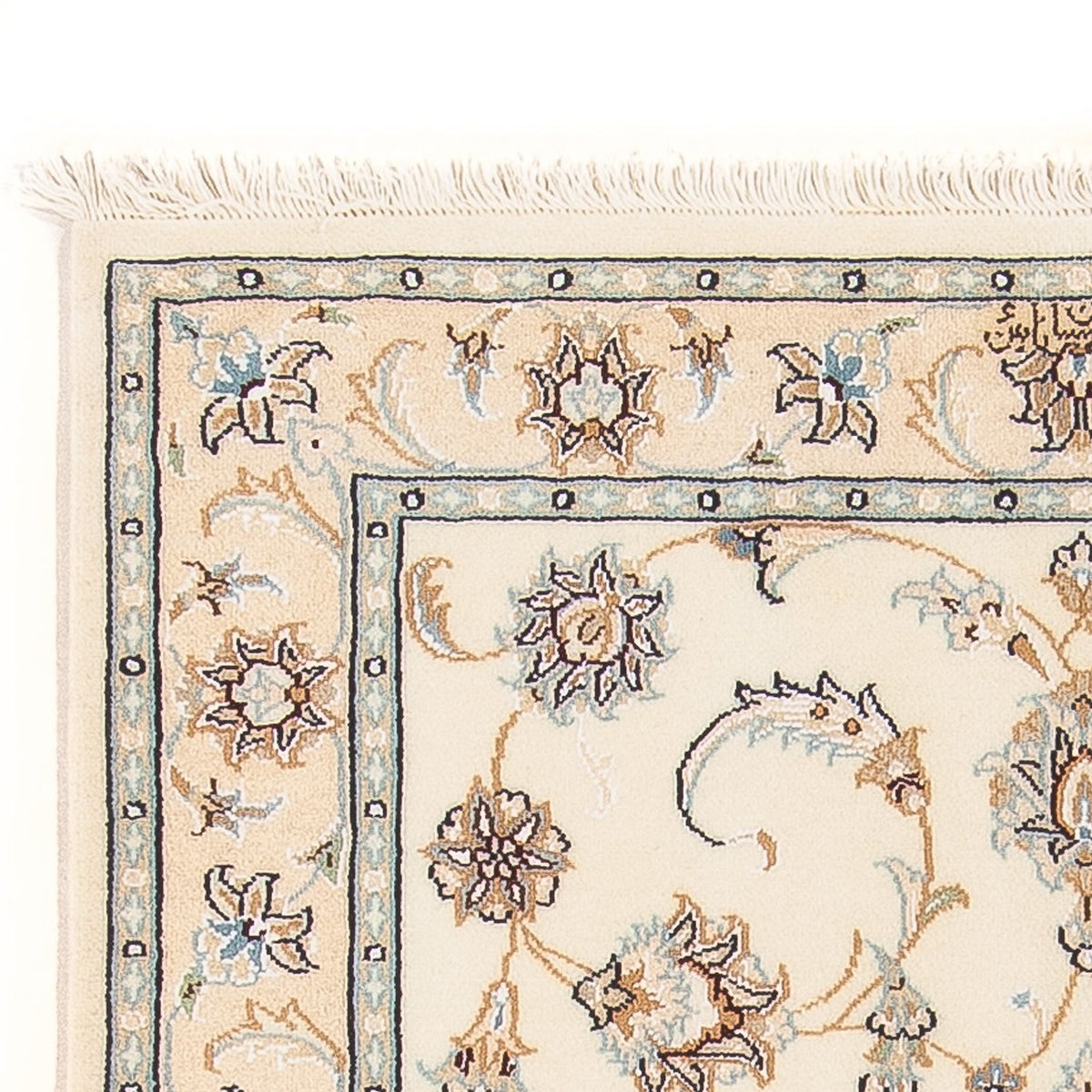 Persisk tæppe - Nain - Premium - 122 x 82 cm - creme