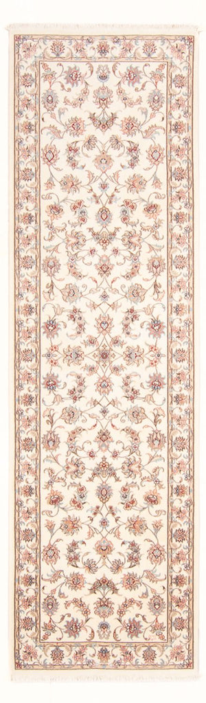 Løber Persisk tæppe - Tabriz - Royal - 296 x 86 cm - creme