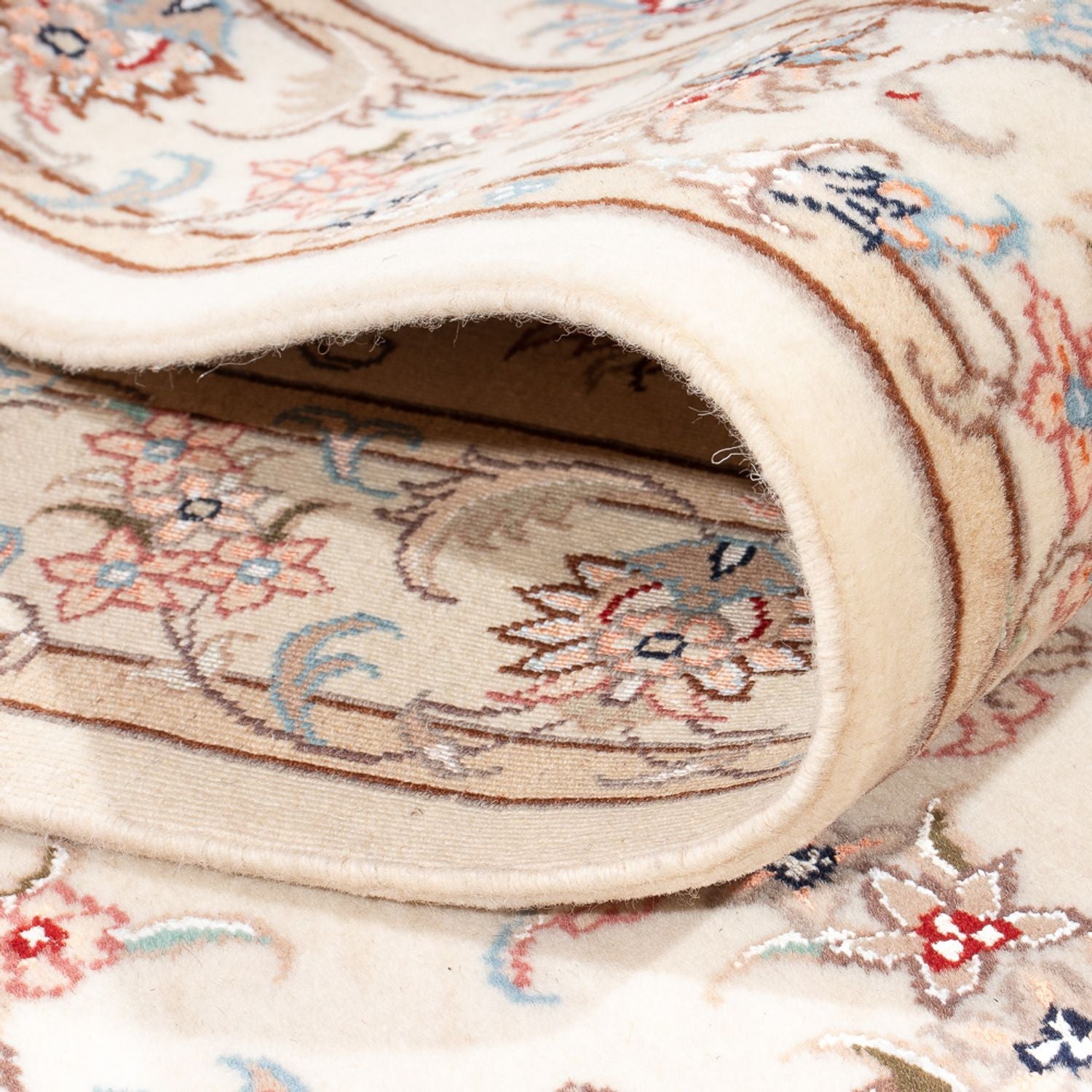 Løber Persisk tæppe - Tabriz - Royal - 296 x 86 cm - creme
