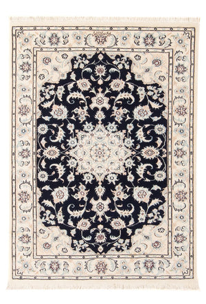 Persisk tæppe - Nain - Premium - 123 x 80 cm - mørkeblå