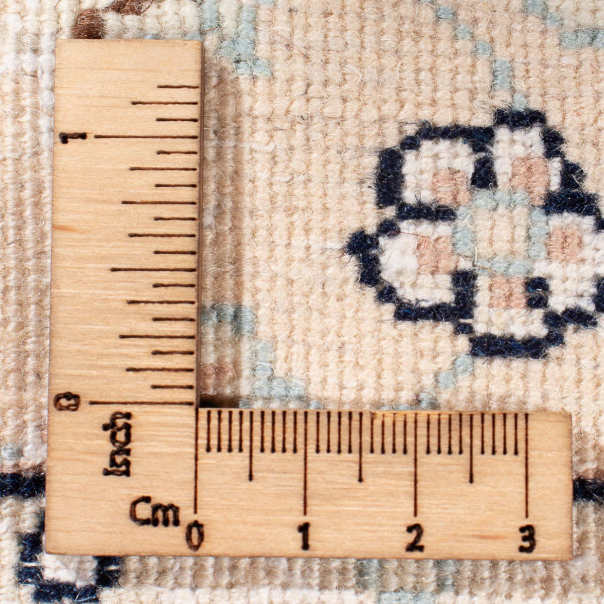 Persisk tæppe - Nain - Premium - 123 x 80 cm - mørkeblå