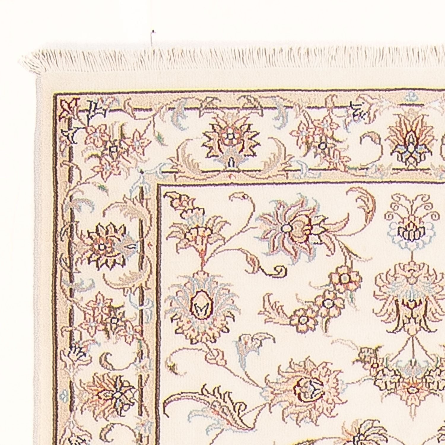 Løber Persisk tæppe - Tabriz - Royal - 294 x 89 cm - creme