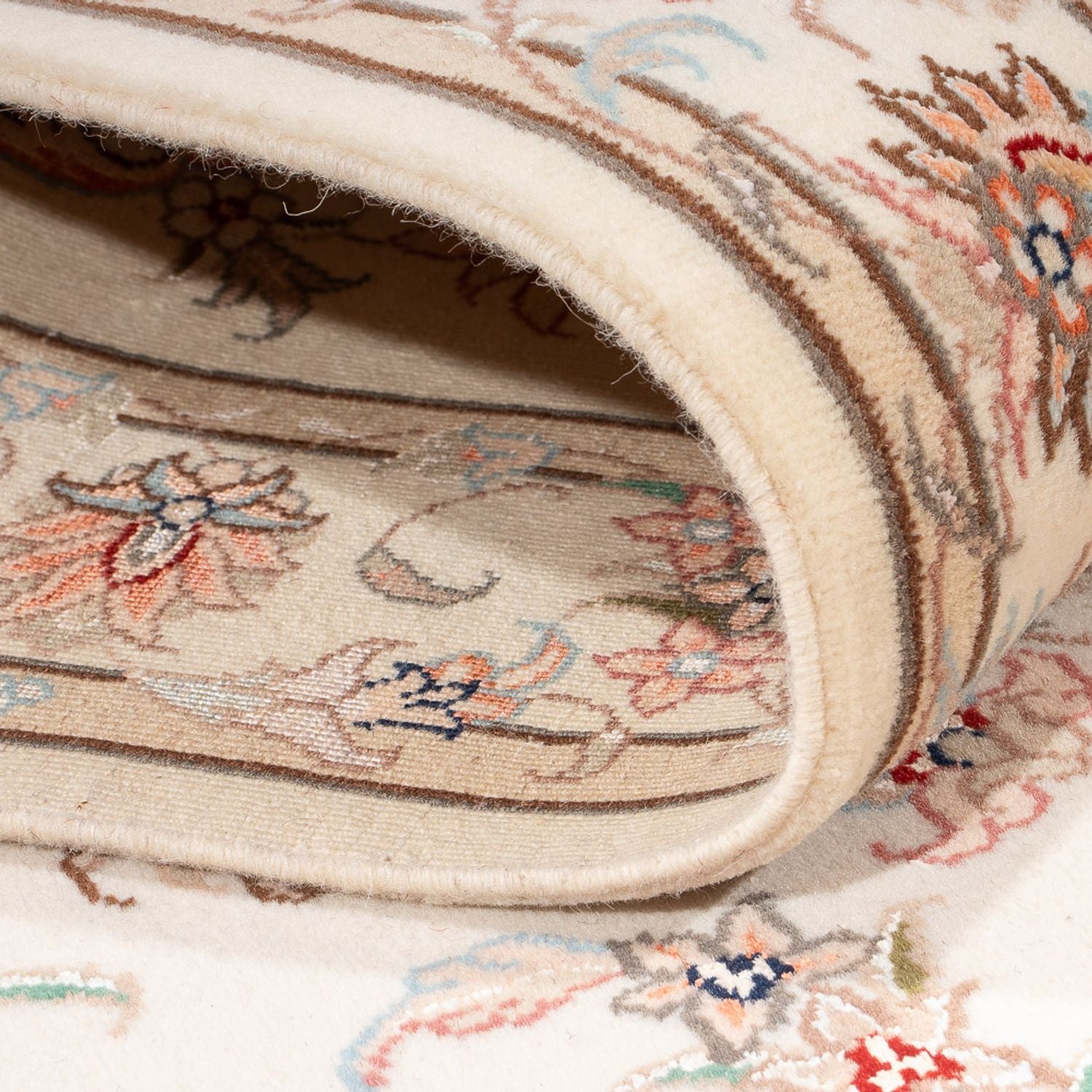 Løber Persisk tæppe - Tabriz - Royal - 294 x 89 cm - creme