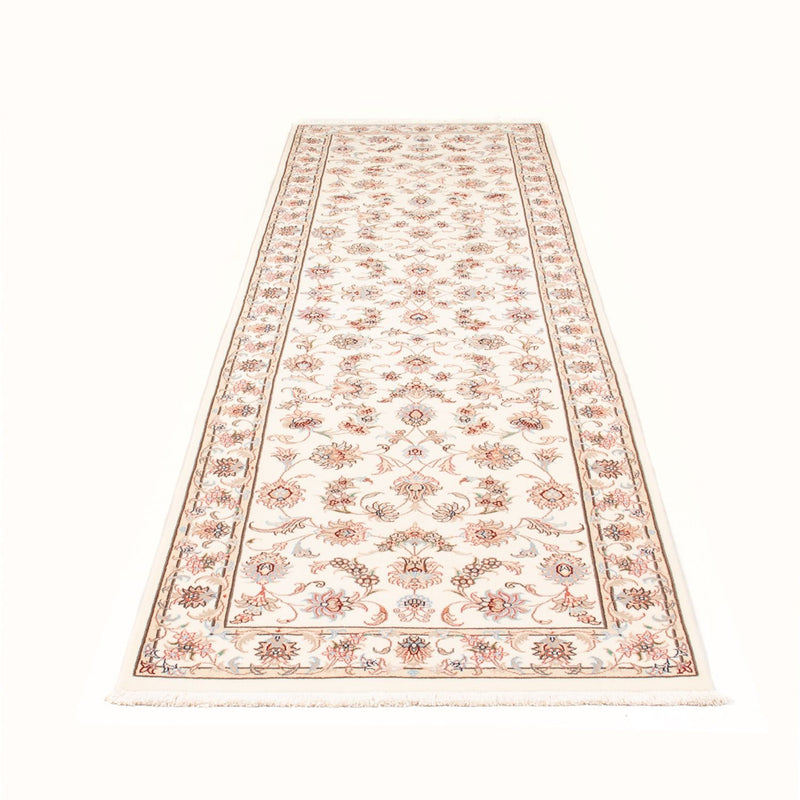 Løber Persisk tæppe - Tabriz - Royal - 294 x 89 cm - creme