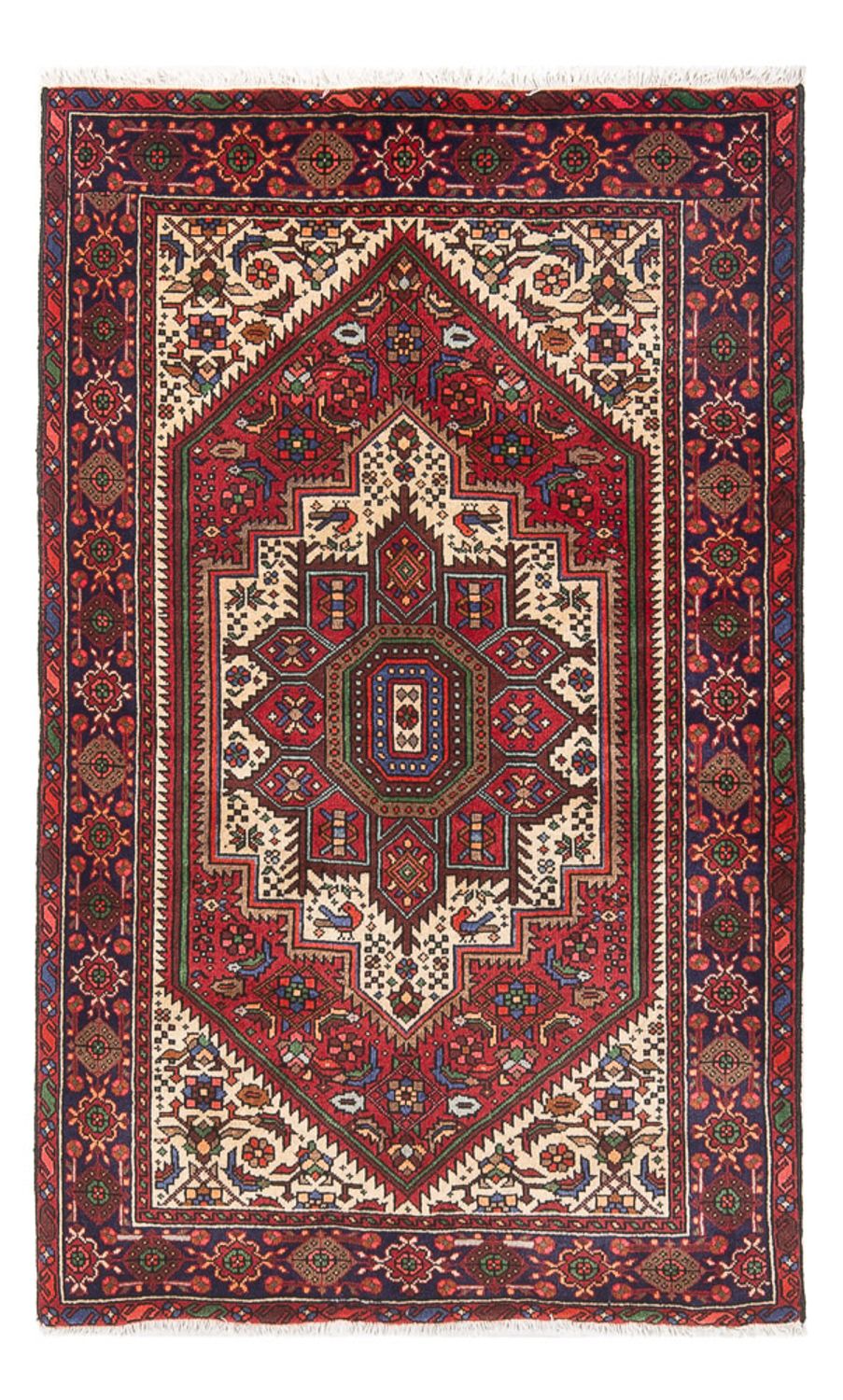 Persisk tæppe - Nomadisk - 122 x 77 cm - rød