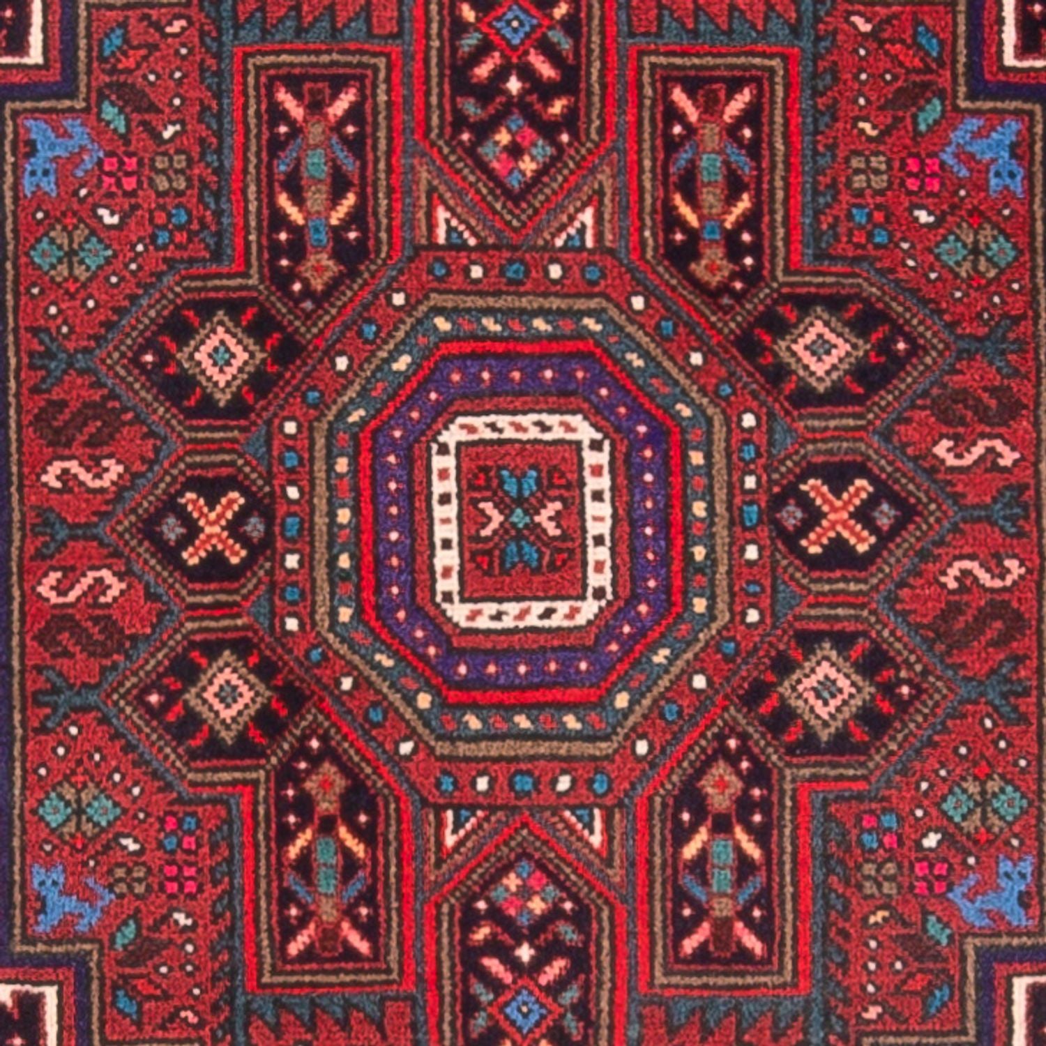 Persisk tæppe - Nomadisk - 123 x 76 cm - rød