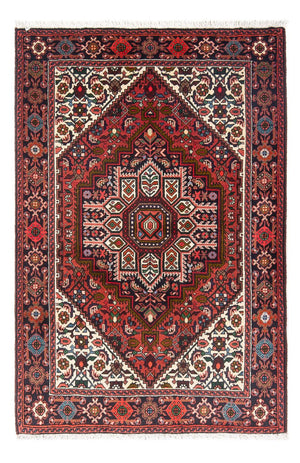 Persisk tæppe - Nomadisk - 124 x 77 cm - mørkerød