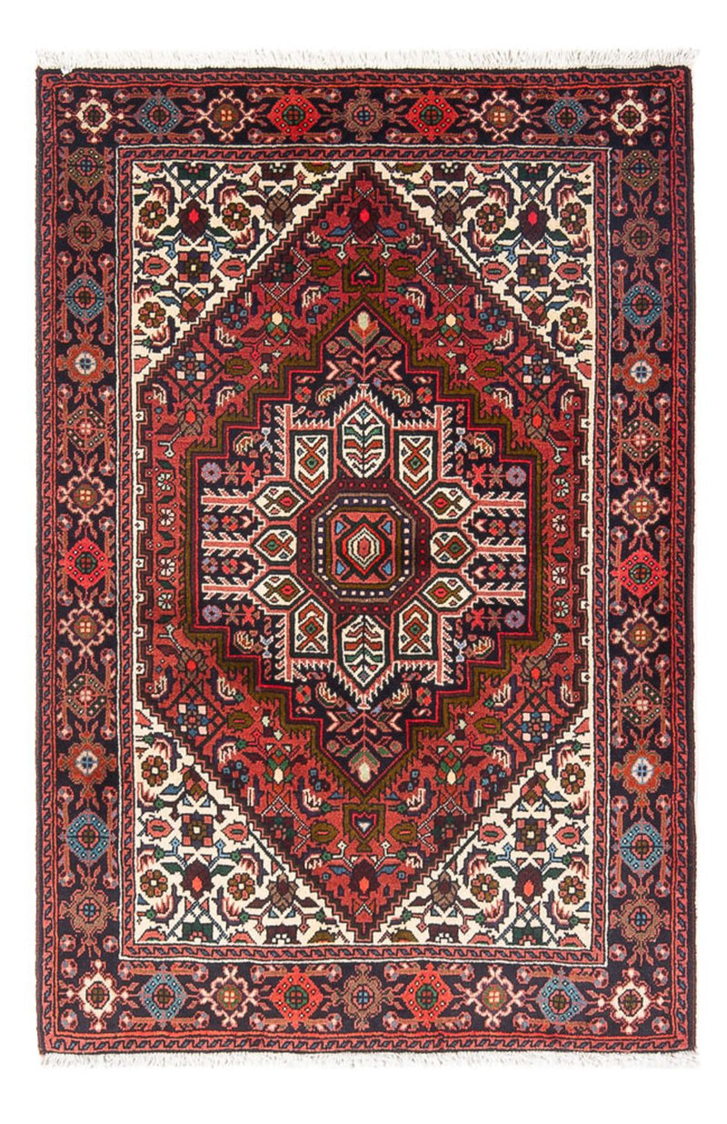Persisk tæppe - Nomadisk - 124 x 77 cm - mørkerød