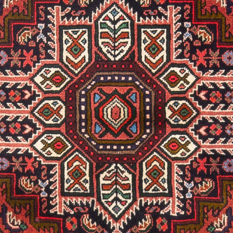 Persisk tæppe - Nomadisk - 124 x 77 cm - mørkerød