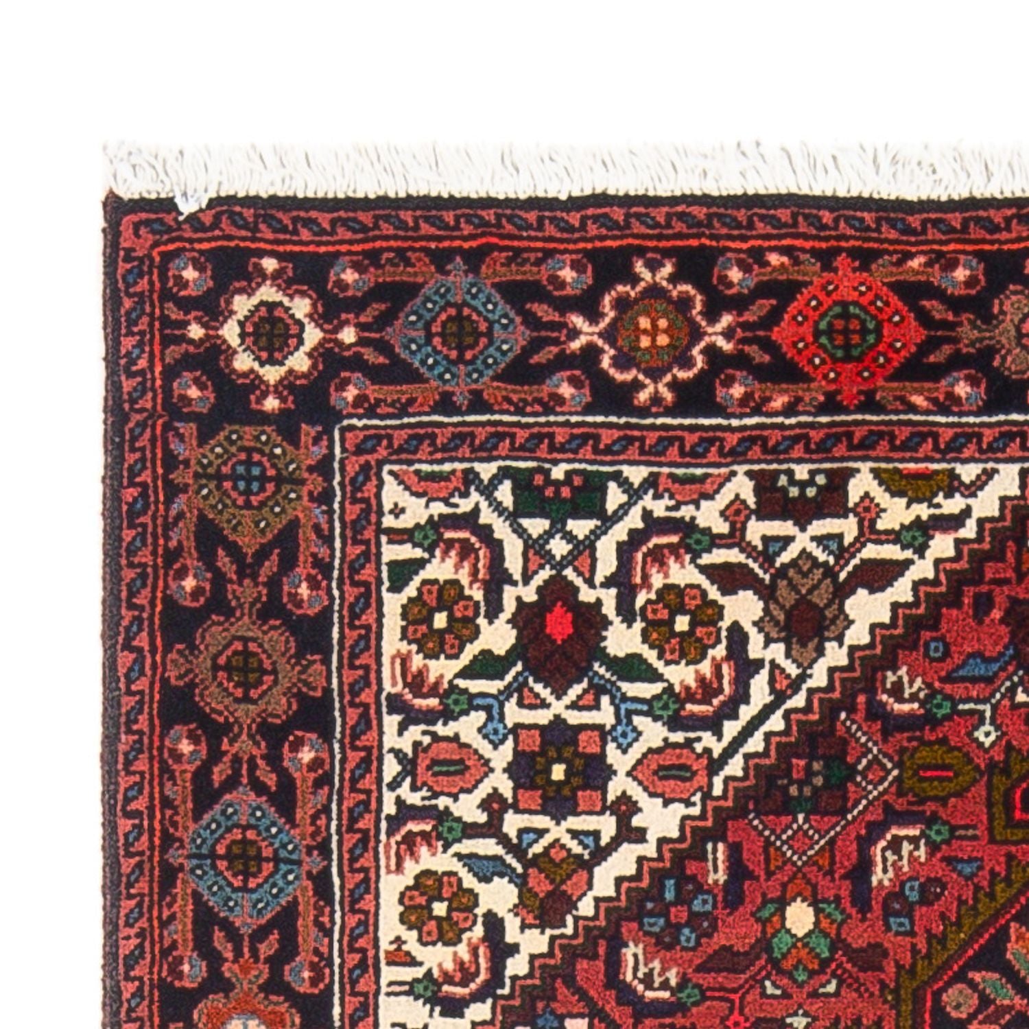 Persisk tæppe - Nomadisk - 124 x 77 cm - mørkerød
