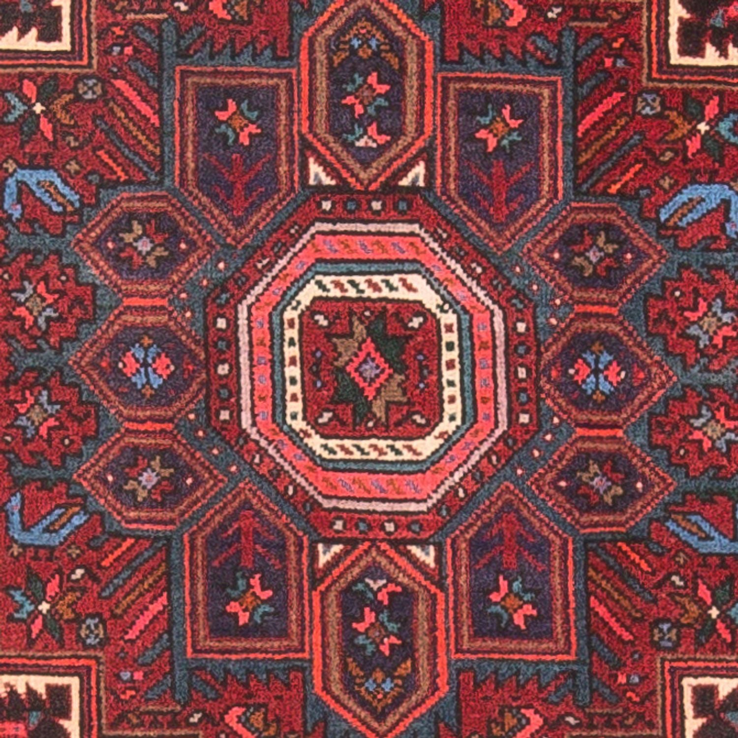 Persisk tæppe - Nomadisk - 125 x 78 cm - mørkerød