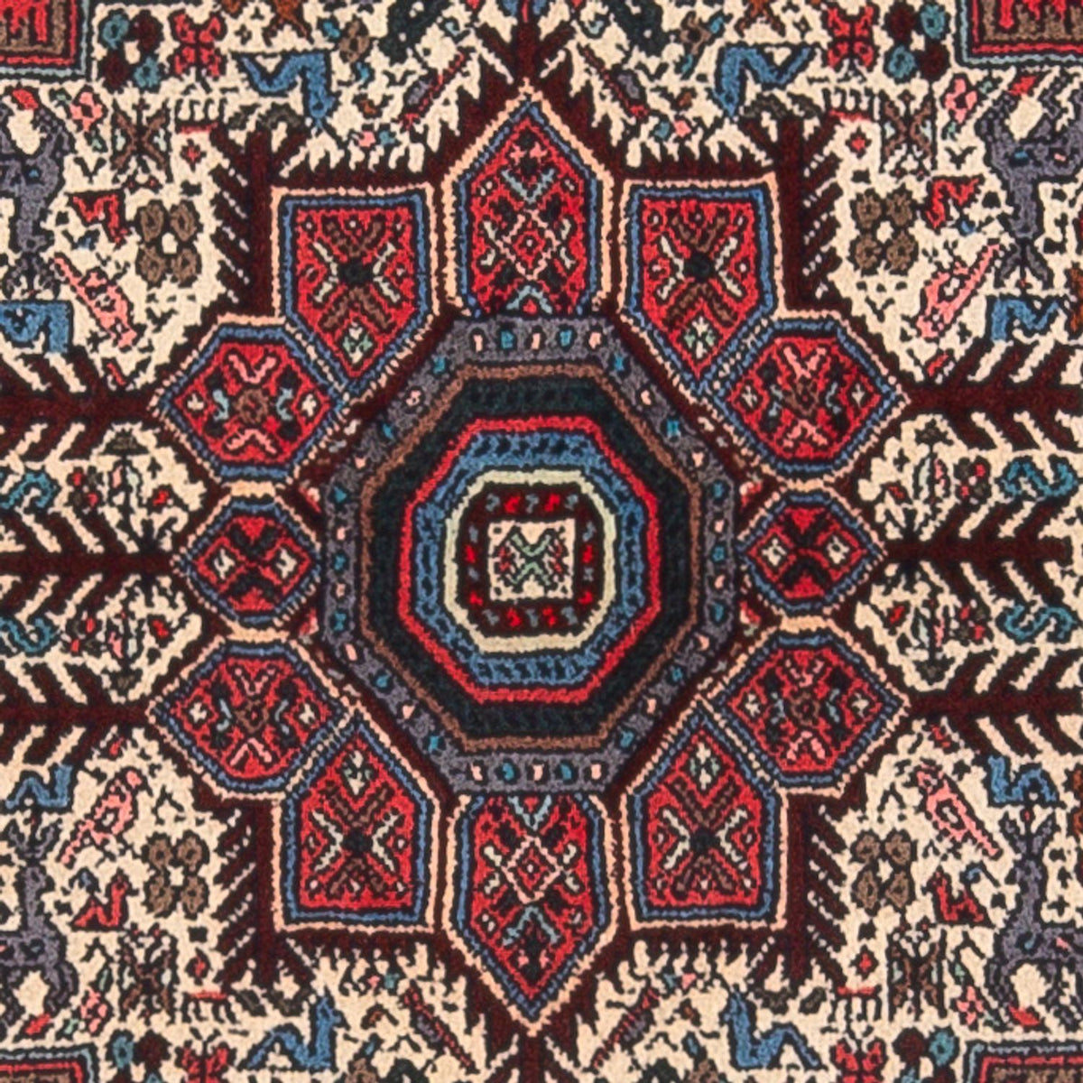 Persisk tæppe - Nomadisk - 124 x 70 cm - creme