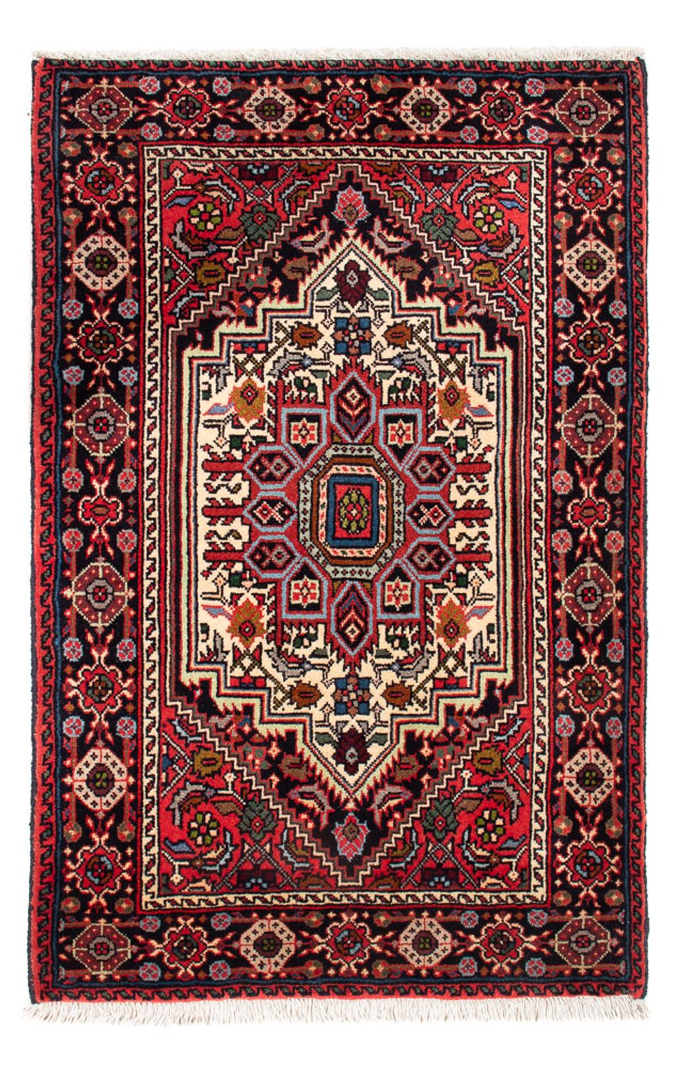 Persisk tæppe - Nomadisk - 91 x 58 cm - rød