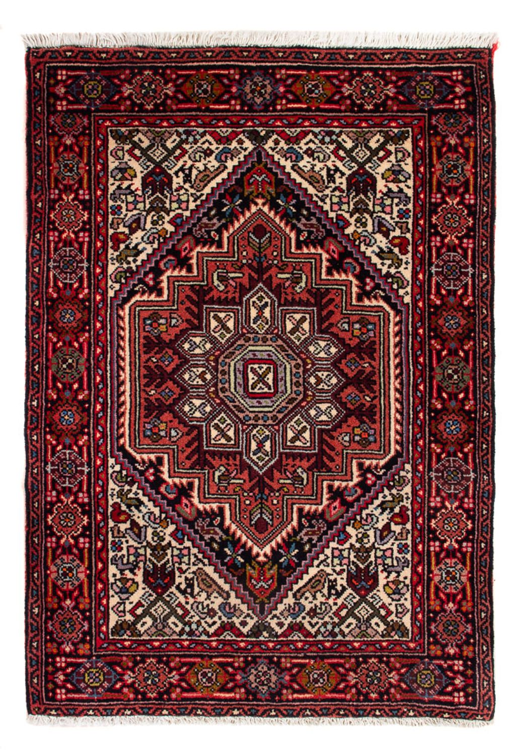 Persisk tæppe - Nomadisk - 80 x 52 cm - creme